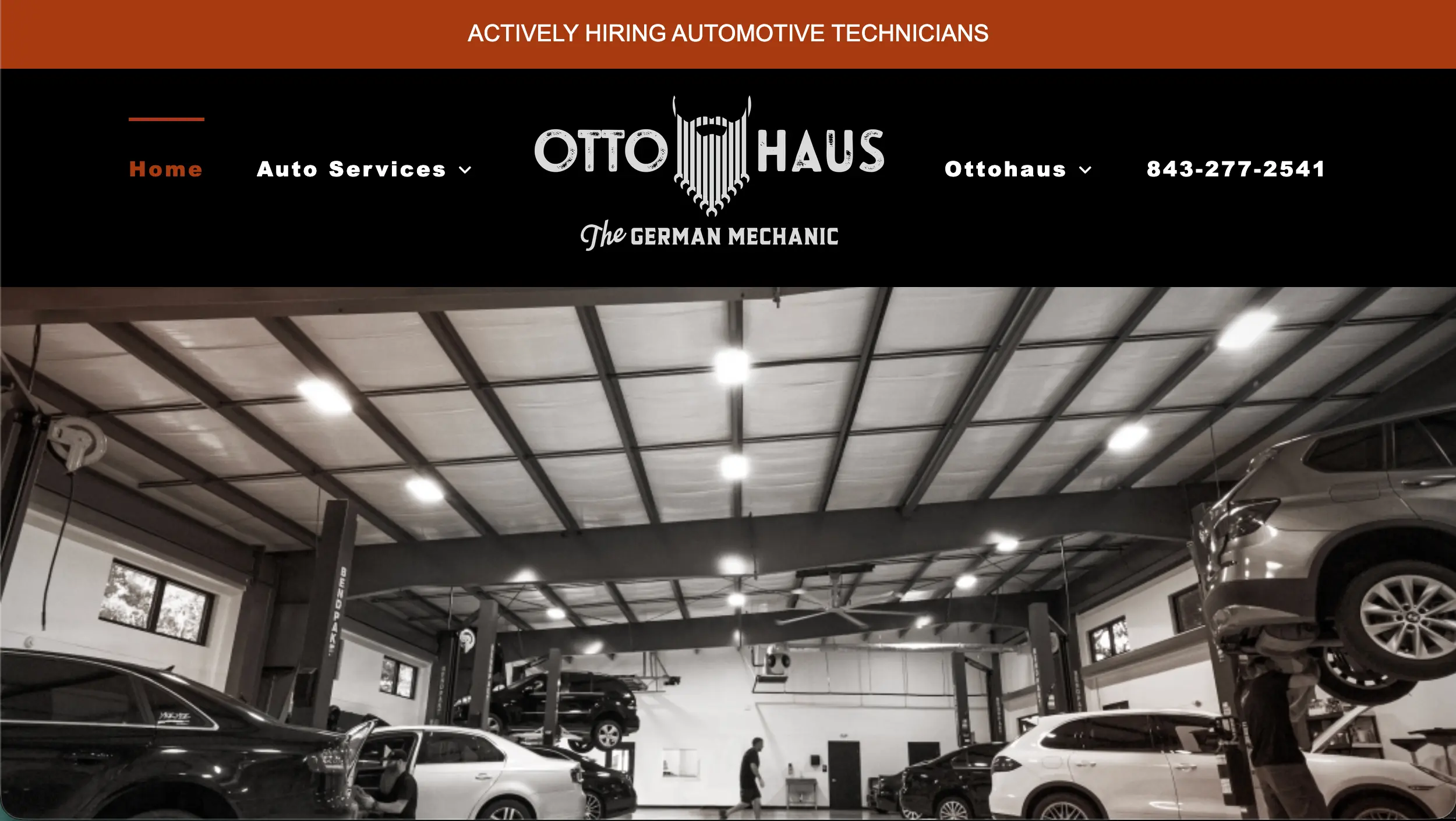 Ottohaus of Charleston auto repair website example