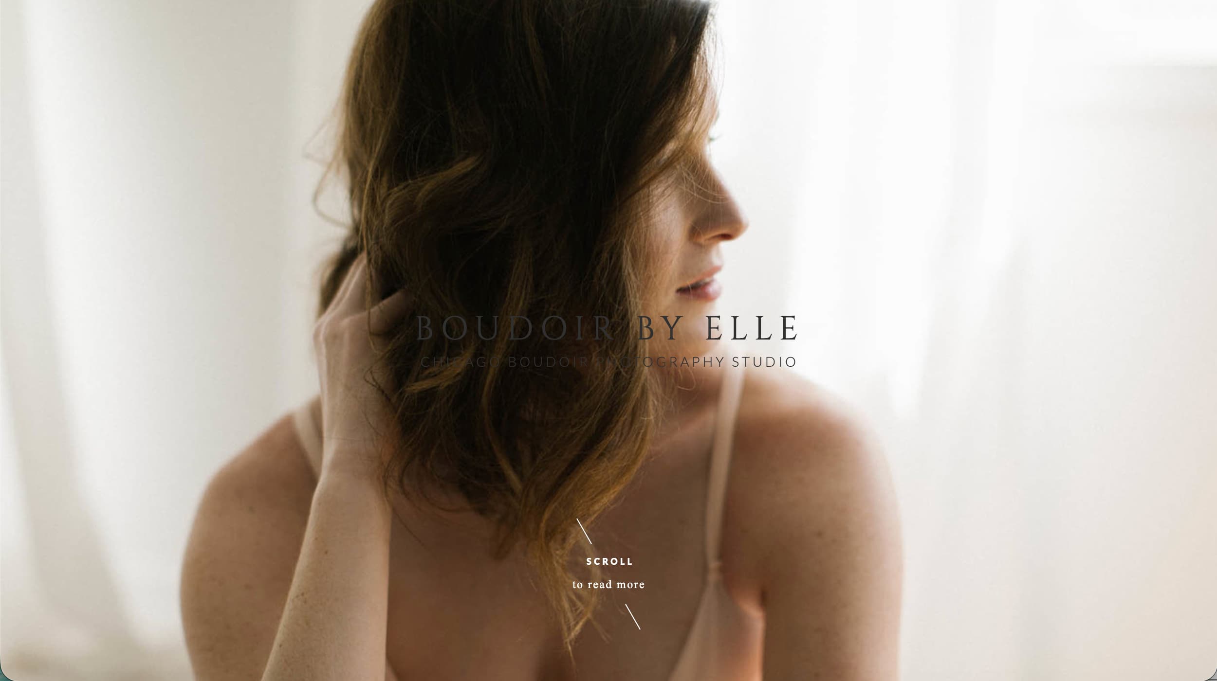 Boudoir by Elle photography website homepage example