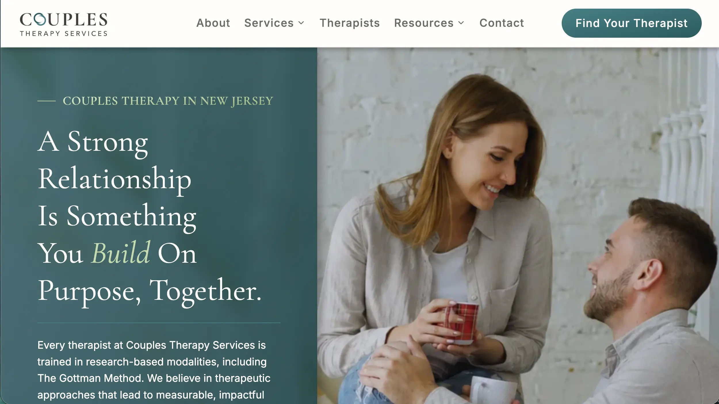 Couples Therapy Services website example