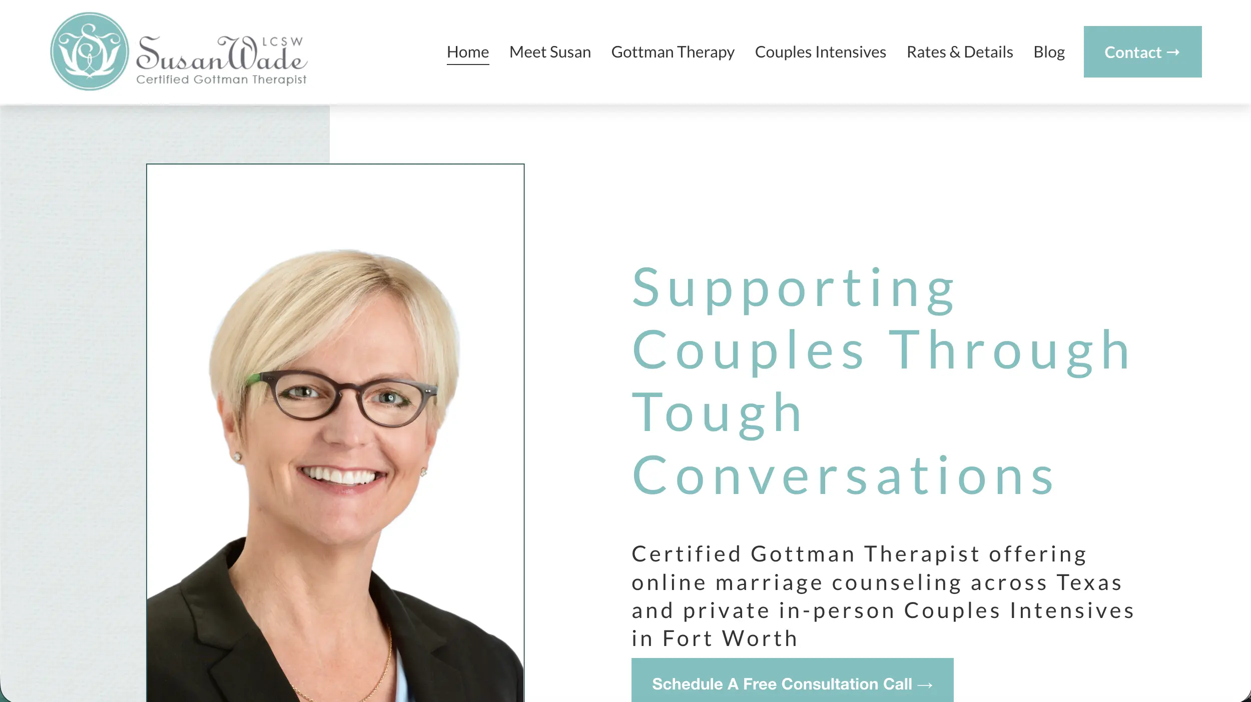 Intensive Therapy for Couples website example