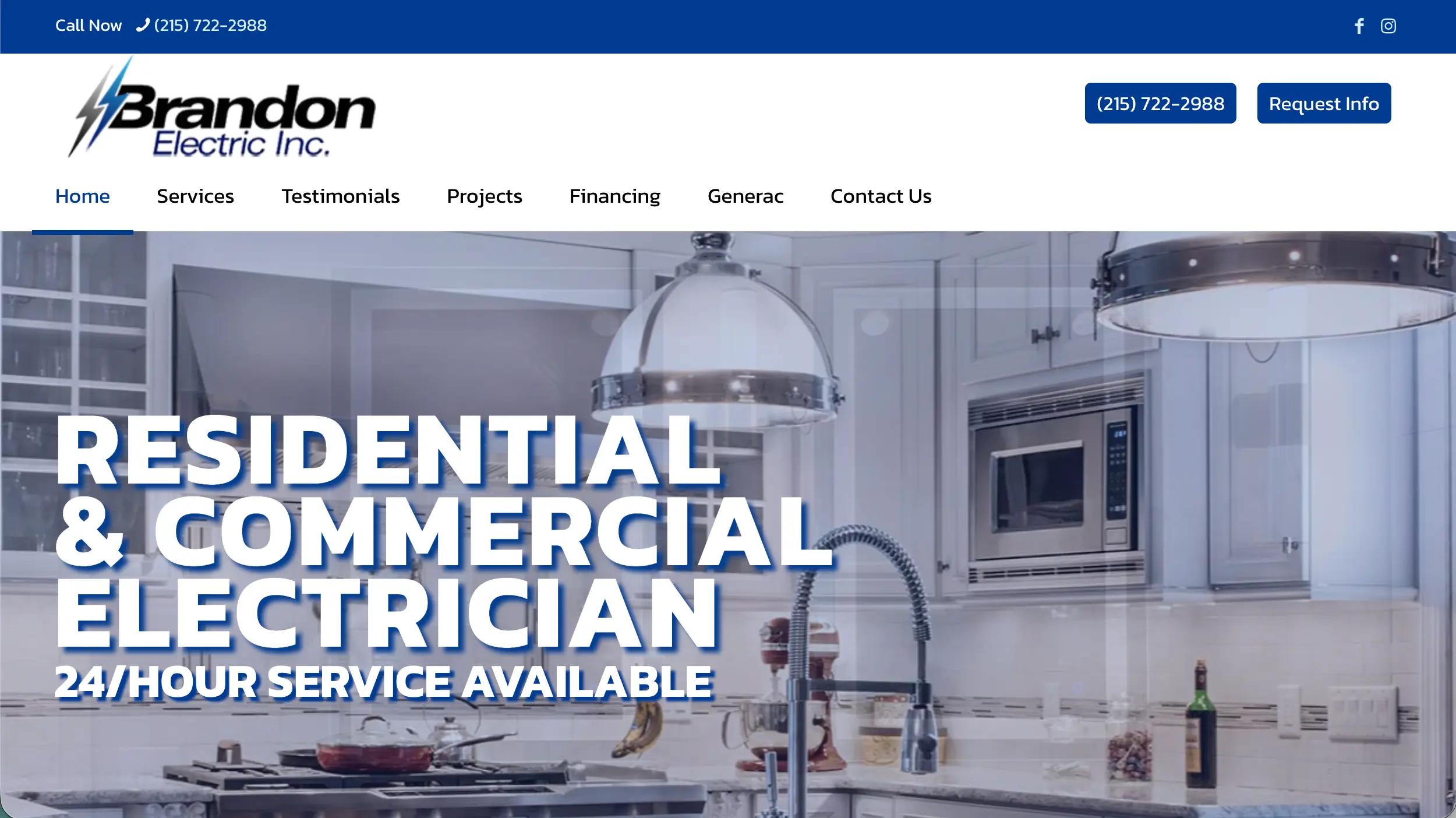 Brandon Electric electrician website example
