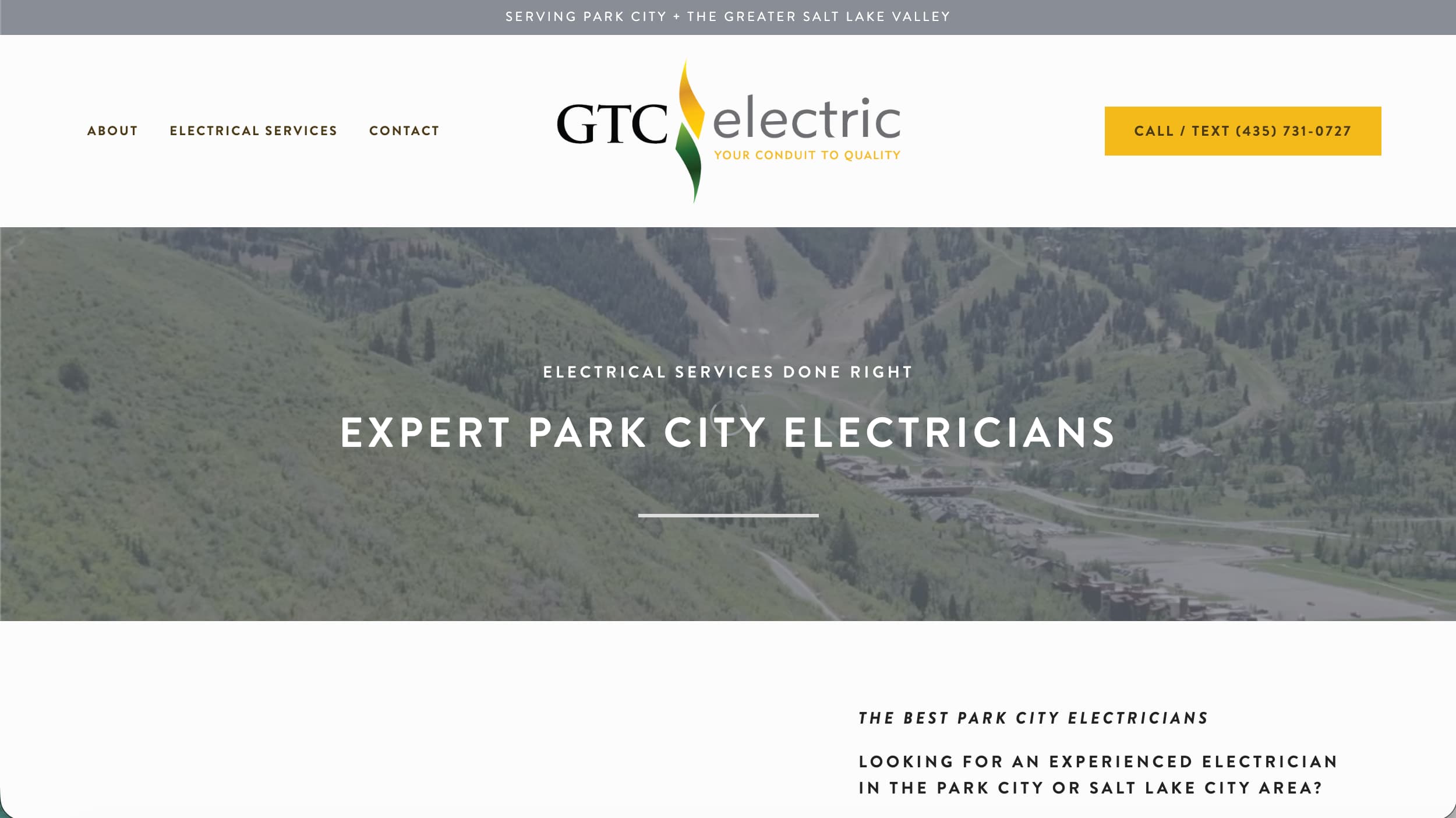 GTC Electric electrician website example