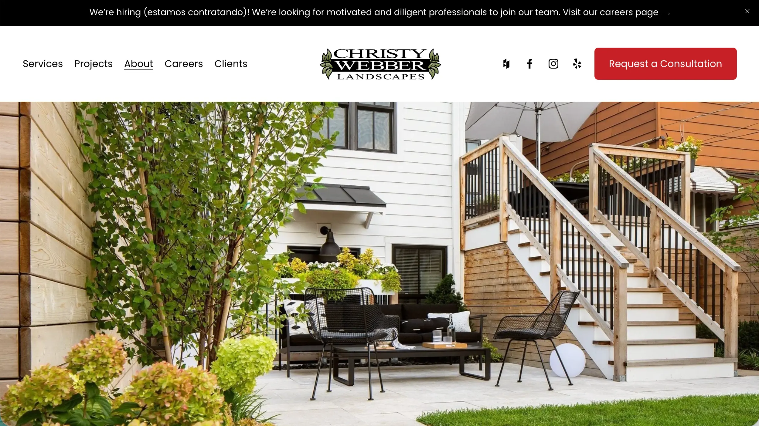 Christy Webber Landscapes website homepage example