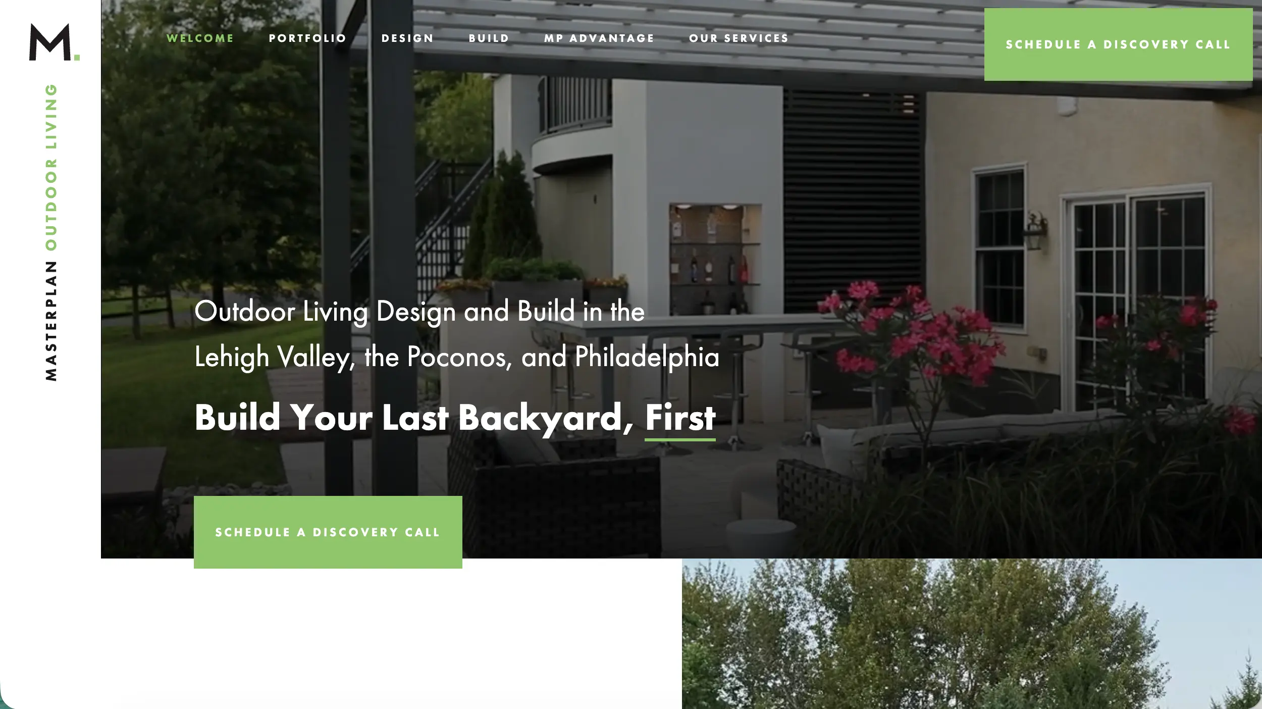MasterPLAN Outdoor Living landscaping website example