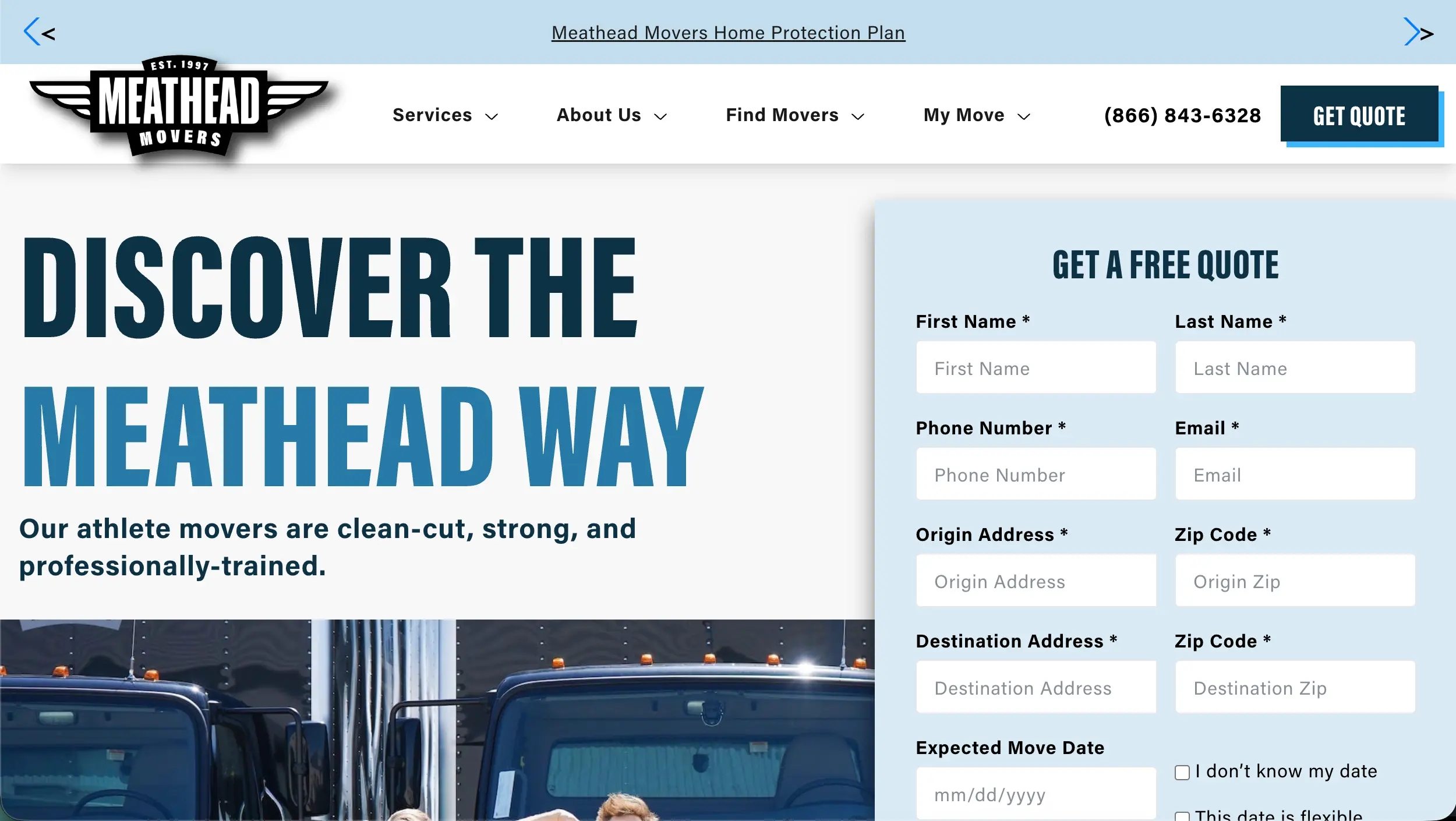 Meathead Movers website example