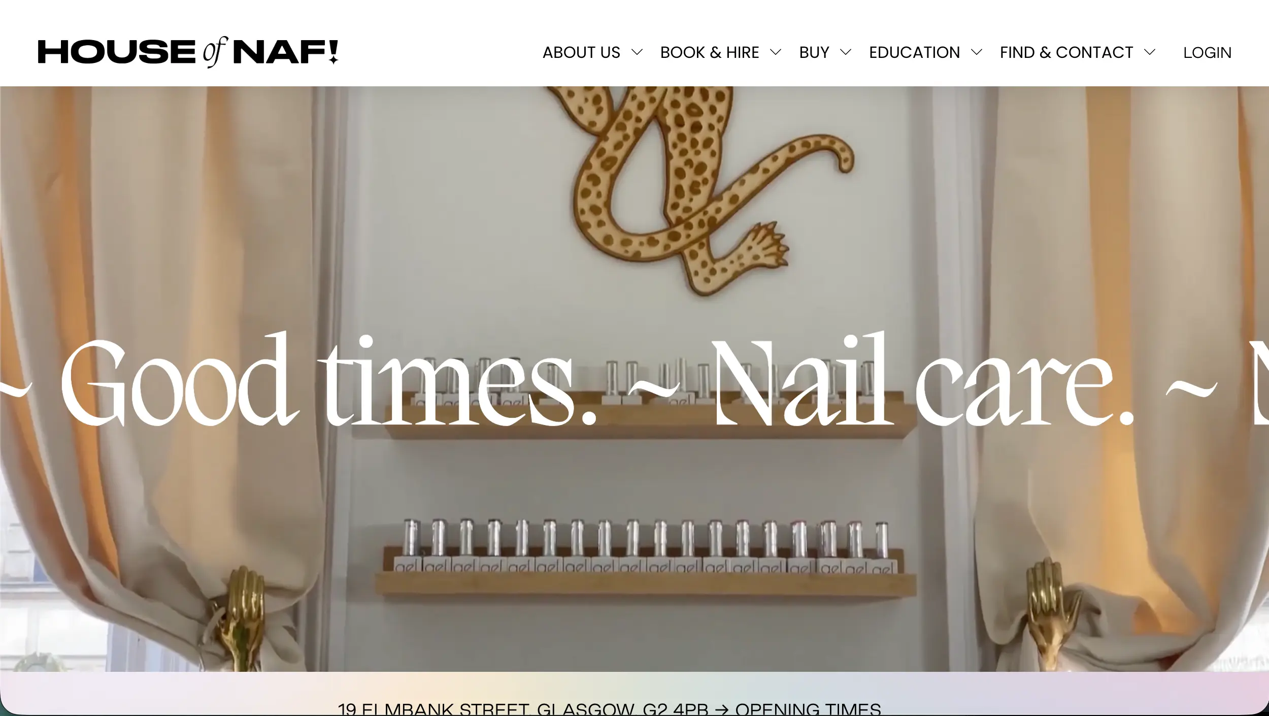 NAF Salon nail salon website example