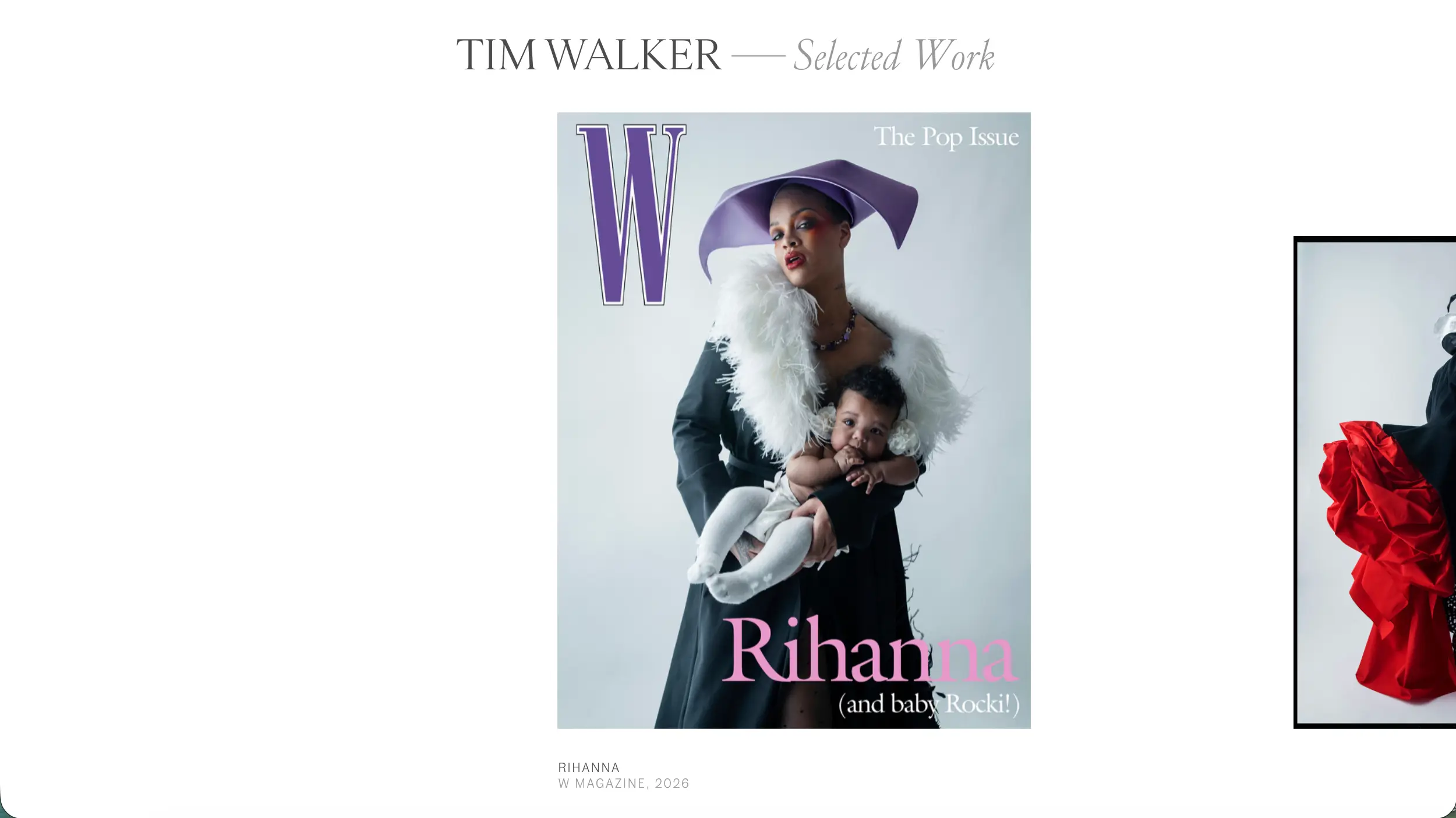 Tim Walker fashion photographer website example