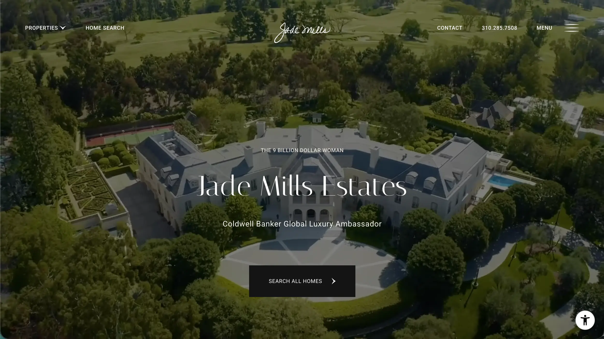Jade Mills Estates real estate agent website example